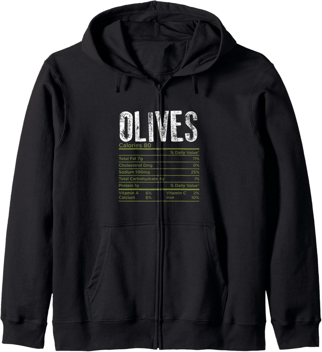 Nährwertangaben für Oliven - Thanksgiving-Weihnachten Kapuzenjacke