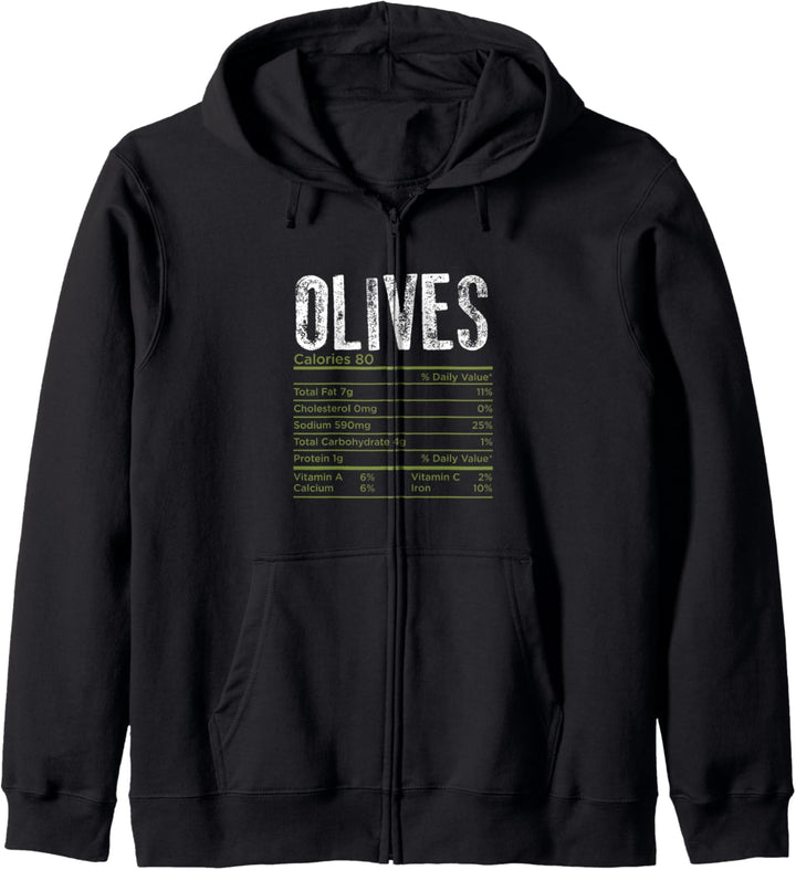 Nährwertangaben für Oliven - Thanksgiving-Weihnachten Kapuzenjacke