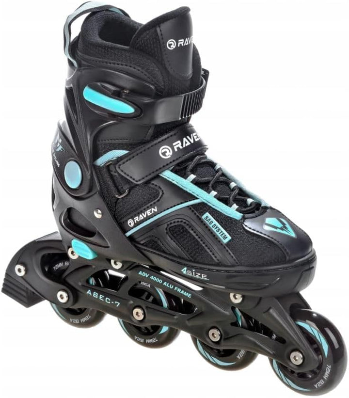 Inlineskates Inliner Raven Pulse verstellbar optional als 2in1 Inlineskates/Schlittschuhe 33-36 (20c