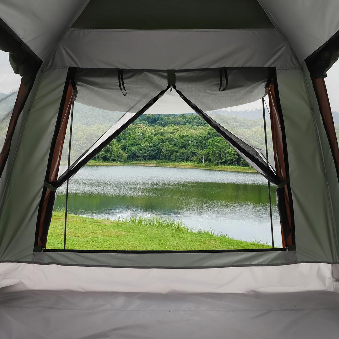 HAUSPROFI Camping Zelt 2-3 Personen Pop Up Zelt Automatisches Wurfzelt, Wasserdicht Winddicht mit Vo