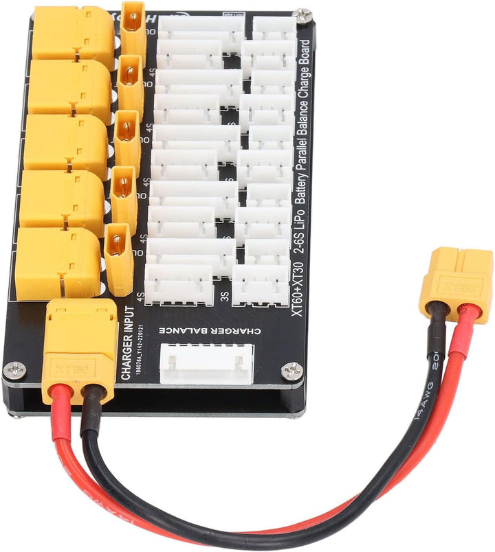 Wakects Parallel ladeplatine,Lipo Akkuladeplatine Parallel XT30 XT60 Stecker Multi 2‑6S Lithium Unte