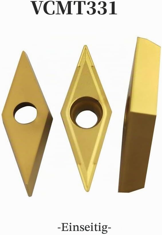 1 x 16 mm SVJCR1616H16 Indexierbarer Hartmetalldrehwerkzeugeinsatz-Halter mit 11 Stück VCMT331/ VCMT