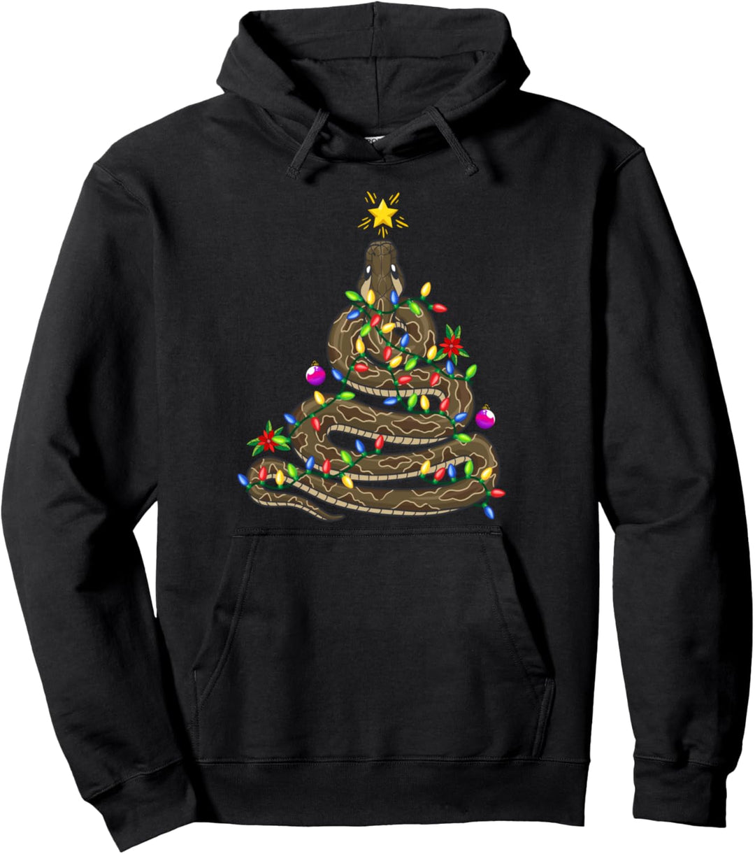 Python Weihnachtsbaum Weihnachten Schlange Tier Pullover Hoodie