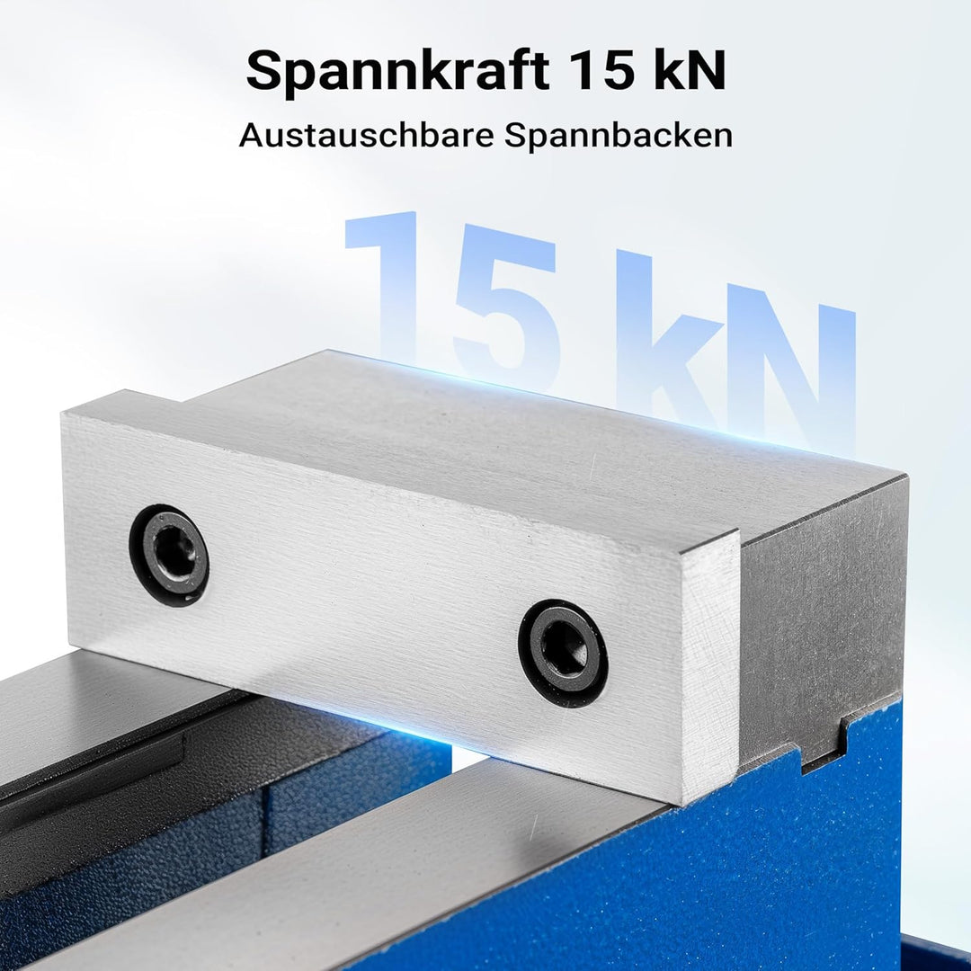 Präzisions-Schraubstock, Maschine, Backenbreite 100 mm, schwenkbar, Haltewerkzeug Werkbank
