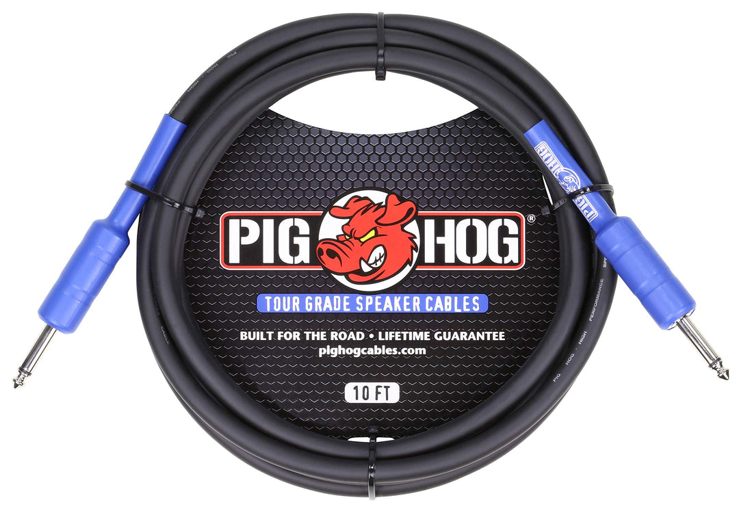 Pig Hog PHSC10 Hochleistungs-Lautsprecherkabel, 14 Gauge, 9,2 mm, 3 m 10 feet, 10 feet