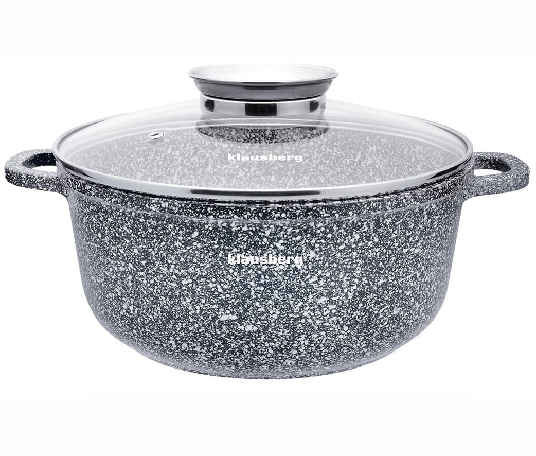 Topf mit Marmorbeschichtung Kochtopf Töpf GARNEK MARMUROWY (Ø24cm), Ø24cm