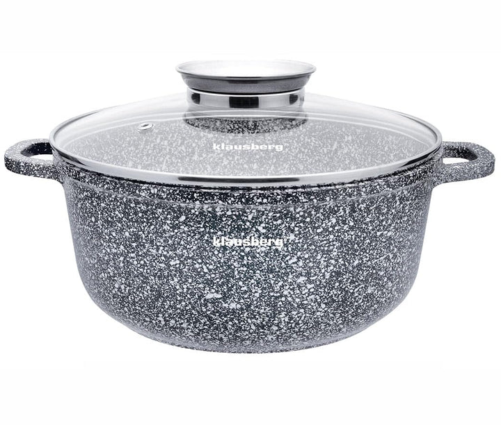 Topf mit Marmorbeschichtung Kochtopf Töpf GARNEK MARMUROWY (Ø24cm), Ø24cm