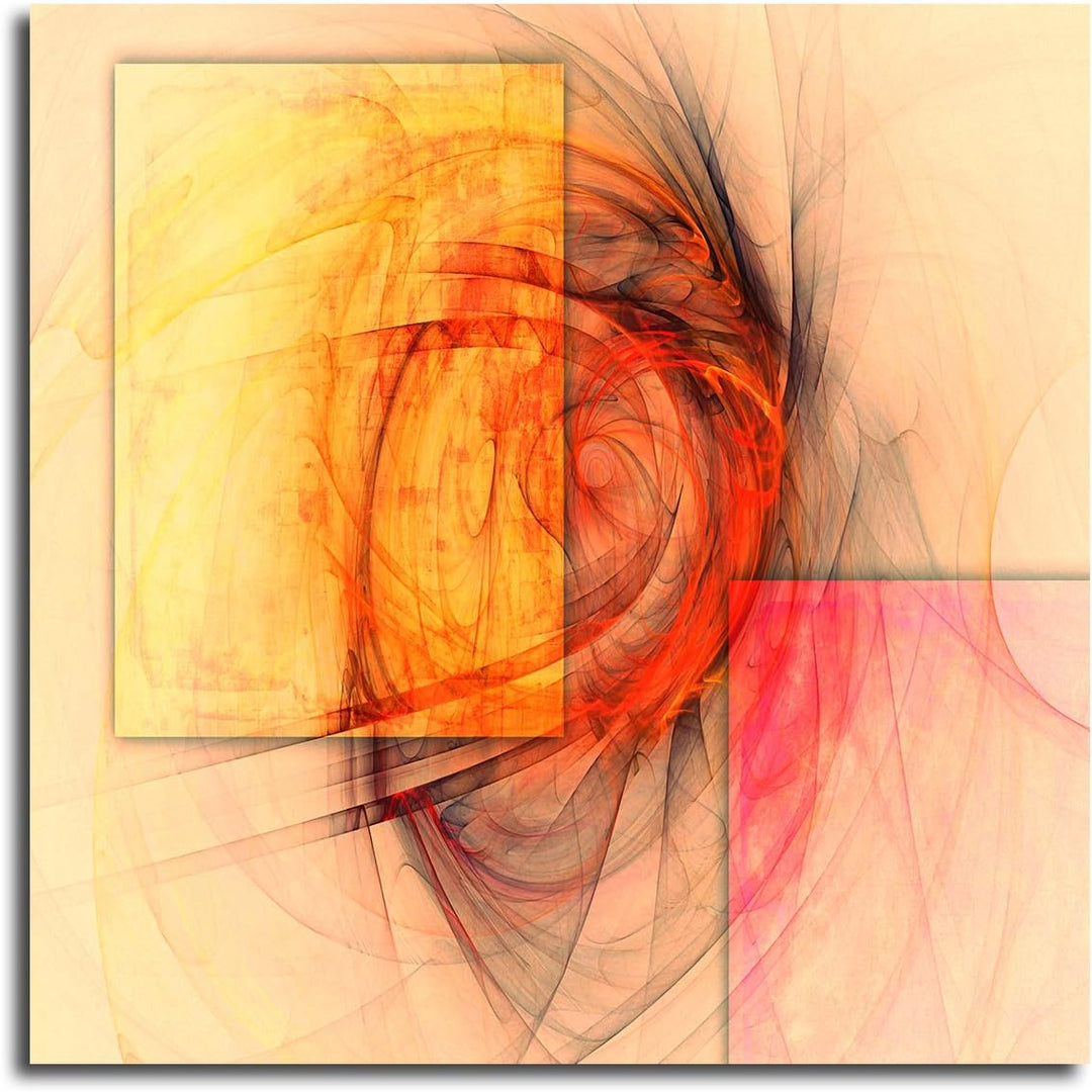 Paul Sinus Art Die Teilung - Abstraktes Bild auf Leinwand Abstrakt112- dekorativer Einteiler Wandbil