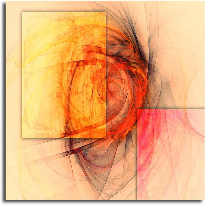 Paul Sinus Art Die Teilung - Abstraktes Bild auf Leinwand Abstrakt112- dekorativer Einteiler Wandbil