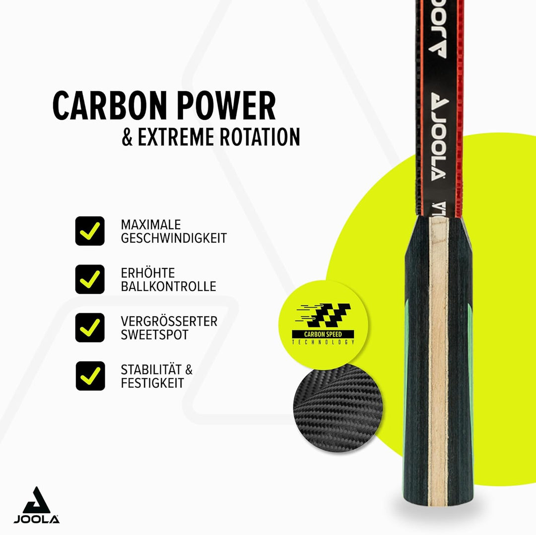 JOOLA ITTF zugelassener Profi Tischtennisschläger INFINITY CARBON, ‎MEGA CARBON und ROSSI CARBON für