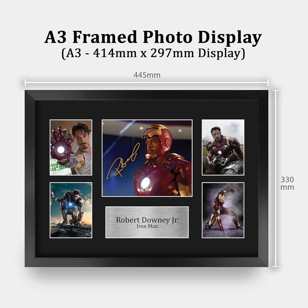 HWC Trading FR A3 Robert Downey Jr Ironman Presents Autogramm-Bild für Film-Erinnerungsstücke, gerah