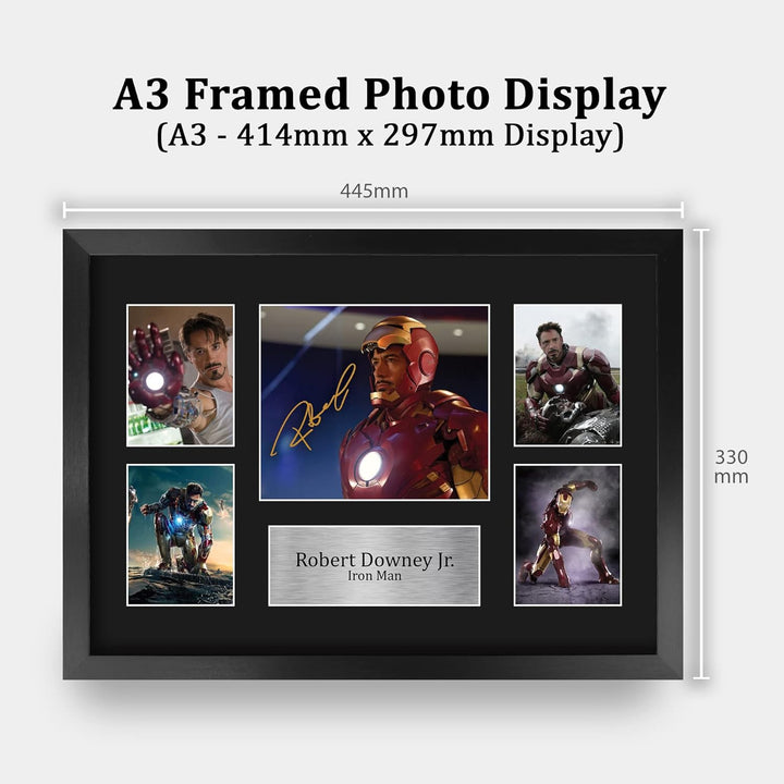 HWC Trading FR A3 Robert Downey Jr Ironman Presents Autogramm-Bild für Film-Erinnerungsstücke, gerah