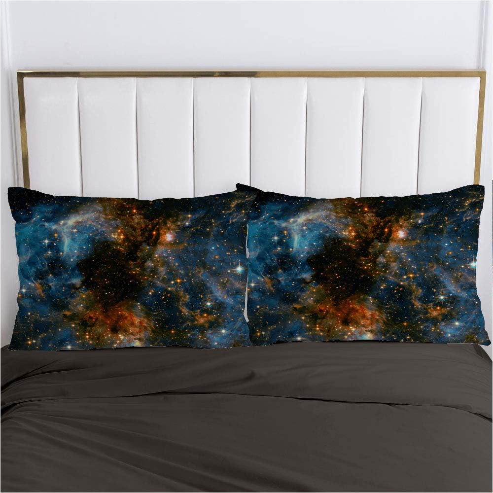 Luowei Bettwäsche 135x200cm Weltraum Galaxie Muster Bettbezug Set Mikrofaser Kinder Jungen Deckenbez