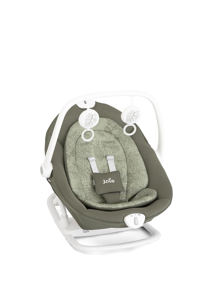 Joie sansa™ 2in1 Babywippe – Abnehmbarer Sitz mit Multi-Motion-Schaukelfunktion, 3 Liegepositionen,