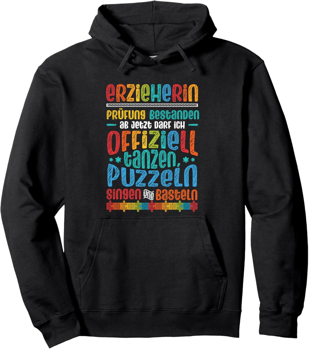 Erzieherin Prüfung Bestanden Pädagogik Kita Erzieherin Pullover Hoodie
