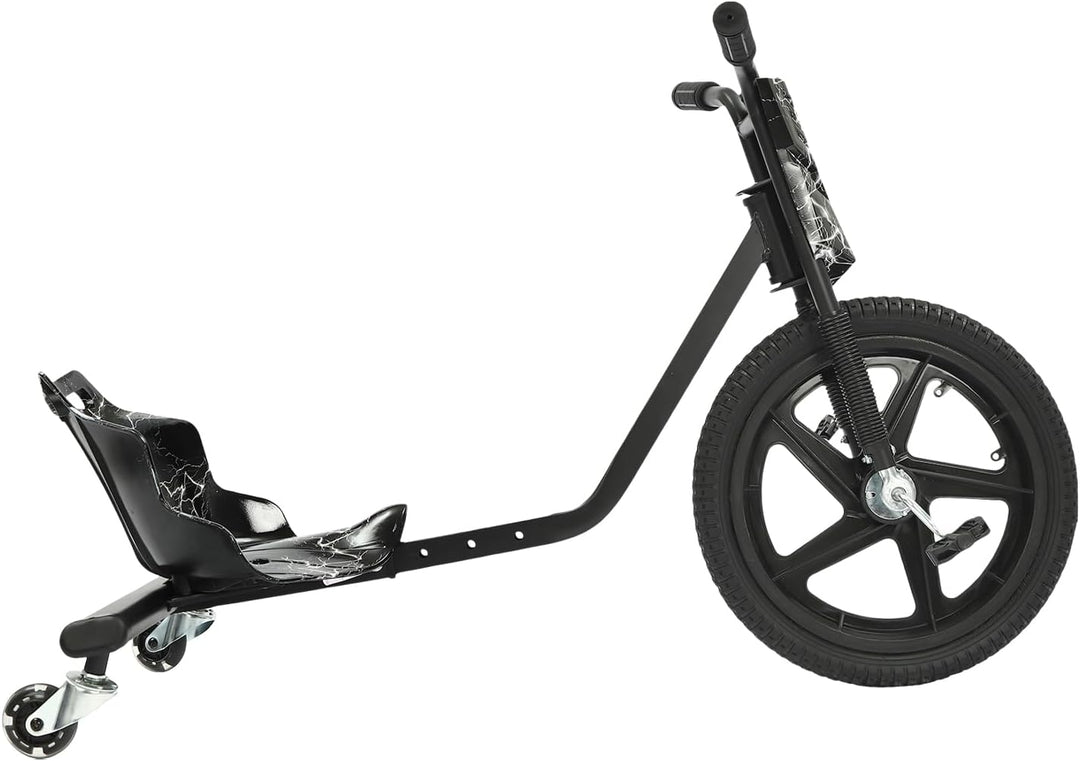 Drift Scooter Drift-Trike, Eisen, 16 Zoll Vorderrad-Durchmesser Drift Cart, 100kg Tragfähigkeit Drei
