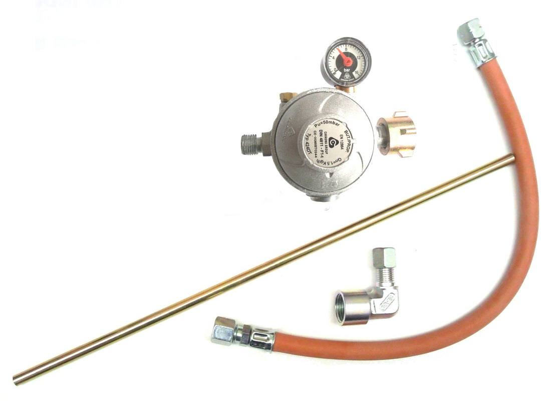 Gasherdanschluss-Set 4tlg. 50mbar m.Manom+2st.Sicher