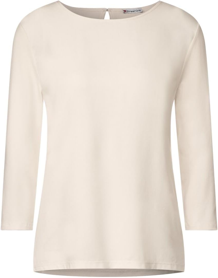 Street One Damen T-Shirt 3/4 Arm 38 Lucid White, 38 Lucid White