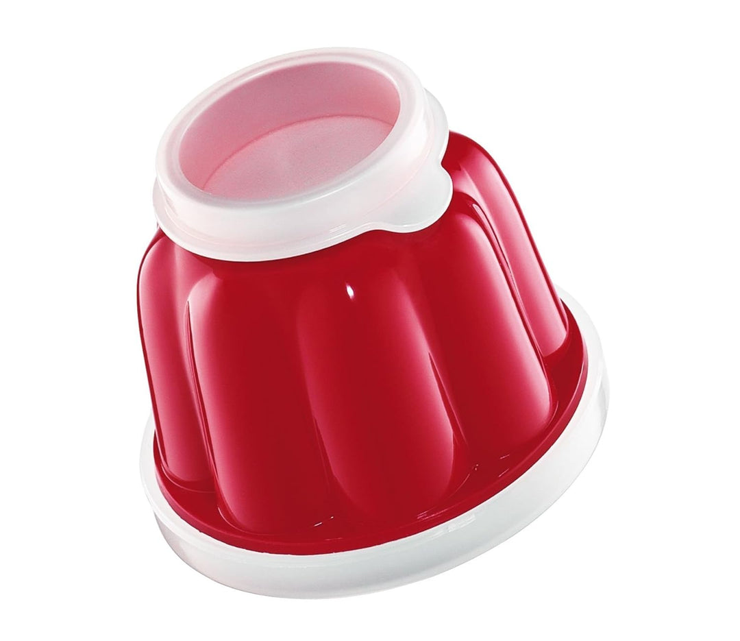 Küchenprofi Puddingförmchen , 6-er Set , Spülmaschinenfester Kunststoff , Rote Puddingformen zum Stü