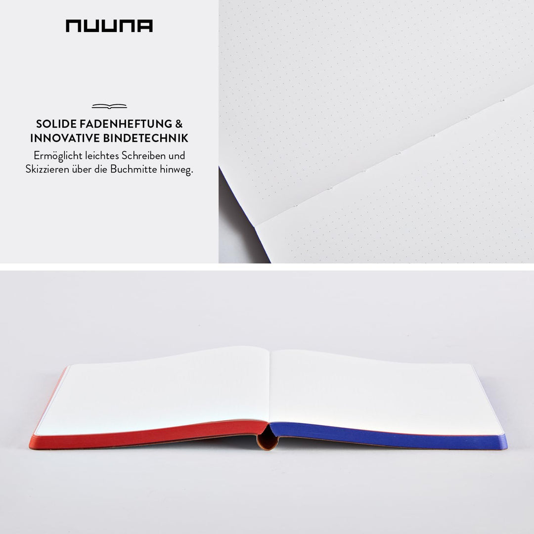 Nuuna Notizbuch A5+ | Graphic L - Yes - No | Dotted Journal | 3,5mm Punktraster | 256 nummerierte Se