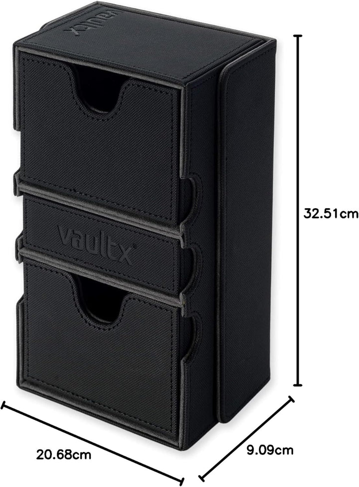 Vault X Exo-Tec Modulare Spielbox 200+ Deck Box mit Kartenfach und Zubehörschublade Abnehmbarer Deck