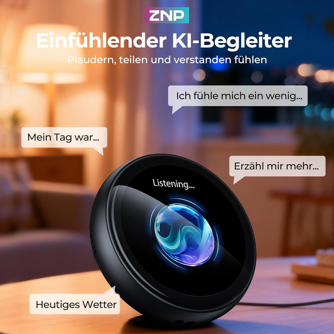 ZNP Digital Badge, KI-Companion-Abzeichen Tragbarer Bluetooth-Übersetzer Übersetzungsgerät für 60 Sp