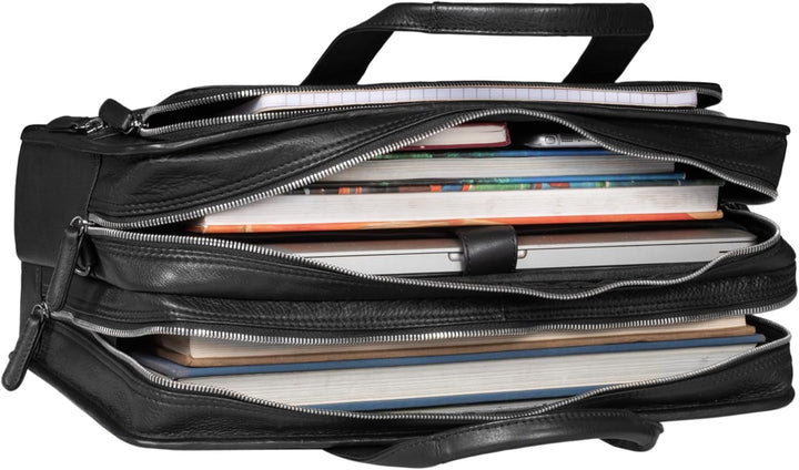 STILORD 'Yves' Aktentasche Herren Leder Arbeitstasche Dokumententasche 15,6 Zoll Laptoptasche Busine