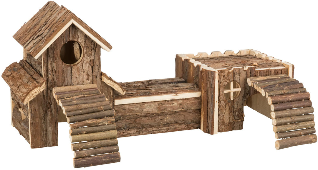 Trixie 6163 Natural Living Tunnelsystem Frida, für Hamster und Mäuse, 47 × 22 × 15 cm, ohne Harzkanä