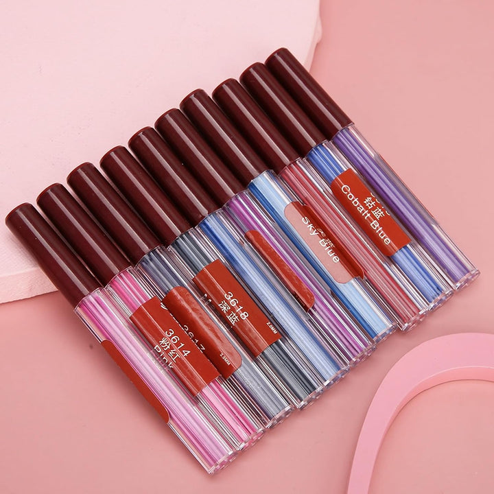 2,0 mm Blei-Nachfüllungen, farbige Minen für Druckautomat, 8 Stück je Farbe, 90 mm hoch für Büro und
