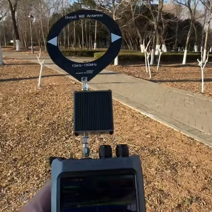 SPORTARC Donut AM MW/SW Antenne, tragbare Mini-Schlaufenantenne, 10 kHz-180 MHz für HFDY Malahiteam