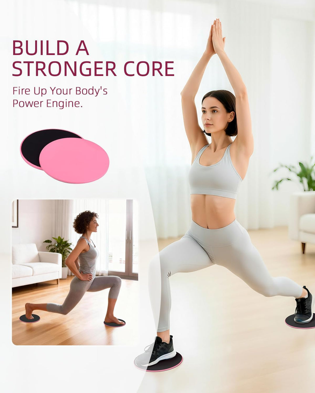 Abahub Pilates Ring Set, 35CM Magic Circle, 25CM Mini Ball,5er Set Fitnessbänder,Yoga Socken,Gleitsc