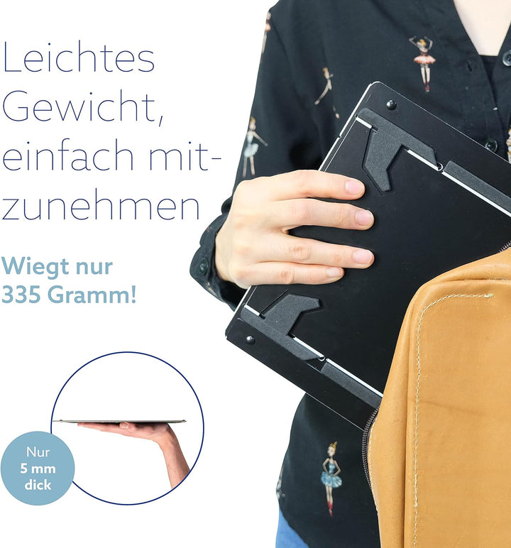 R-Go Riser Duo, Tabletständer und Laptopständer, 2 in 1 Verstellbarer Laptop/Tablet Riser, Ultra-Dün