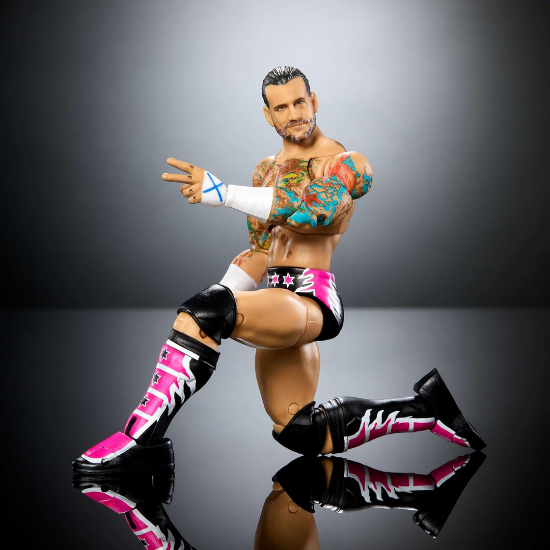 Mattel WWE Ultimate Edition Actionfigur &amp; Zubehör Set, CM Punk 15,2 cm Sammlerstück, austauschbare K
