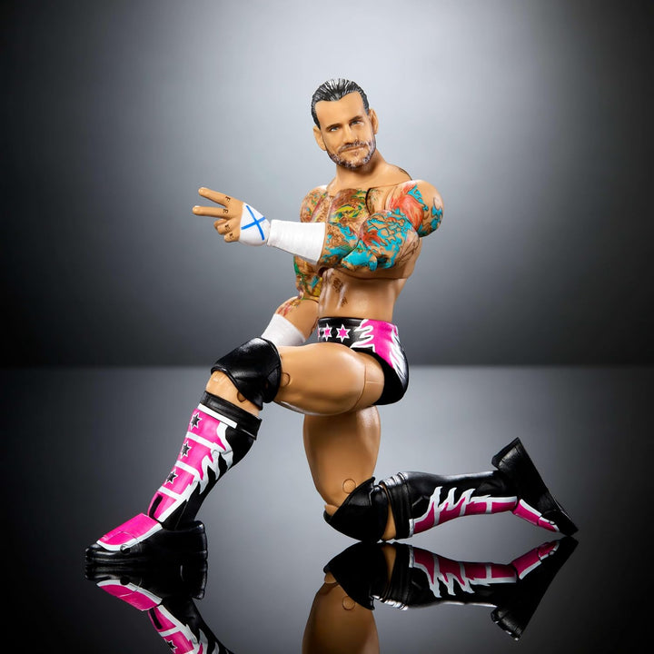 Mattel WWE Ultimate Edition Actionfigur &amp; Zubehör Set, CM Punk 15,2 cm Sammlerstück, austauschbare K