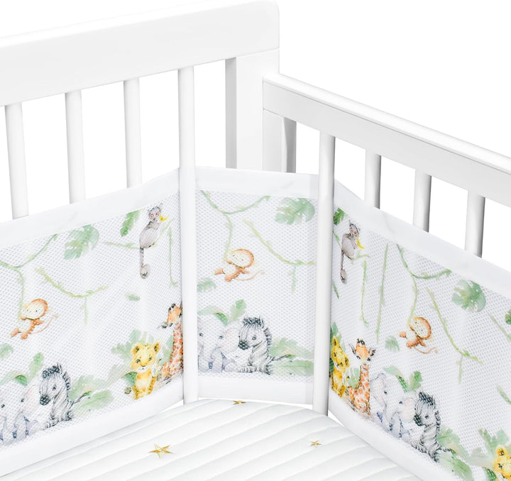 Verstellbarer Baby-Netzbettgitter – abnehmbar, waschbar, tragbar 3D-atmungsaktiver, stossfester Schu