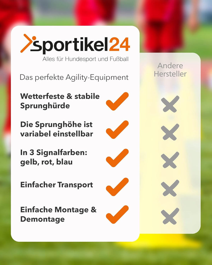 Sprunghürde aus Kunststoff – für Agility & Obedience – Parcours-Hindernis für Agility Training – Hür