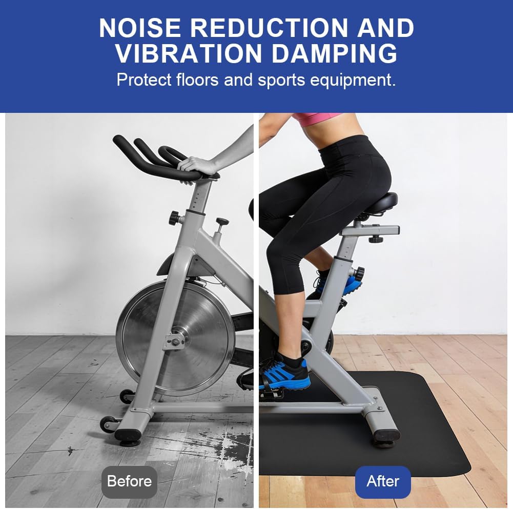 DiULi Yogamatte, Bodenschutzmatte Fitnessgerät Fitnessmatte mit Tragegurt und Tasche, für Pilates, W