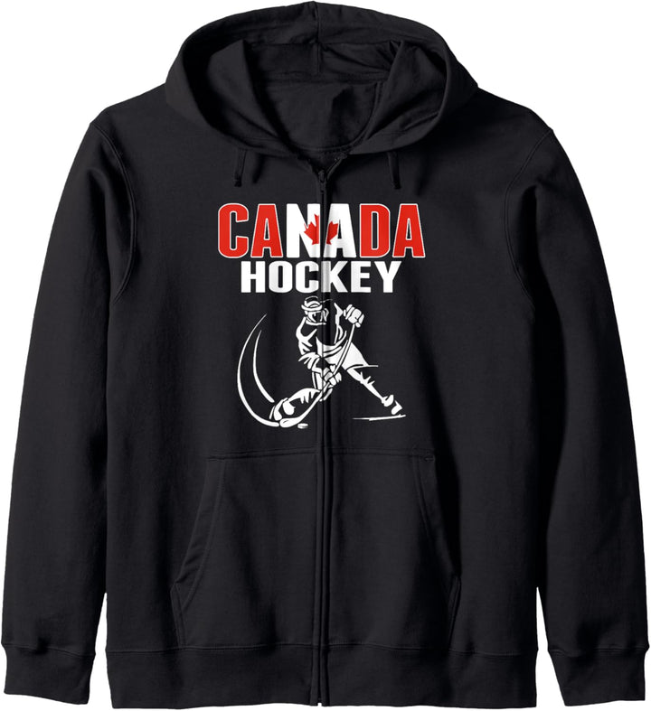 Canada Ice Hockey Fans Trikot – Support Canadian Hockey Team Kapuzenjacke