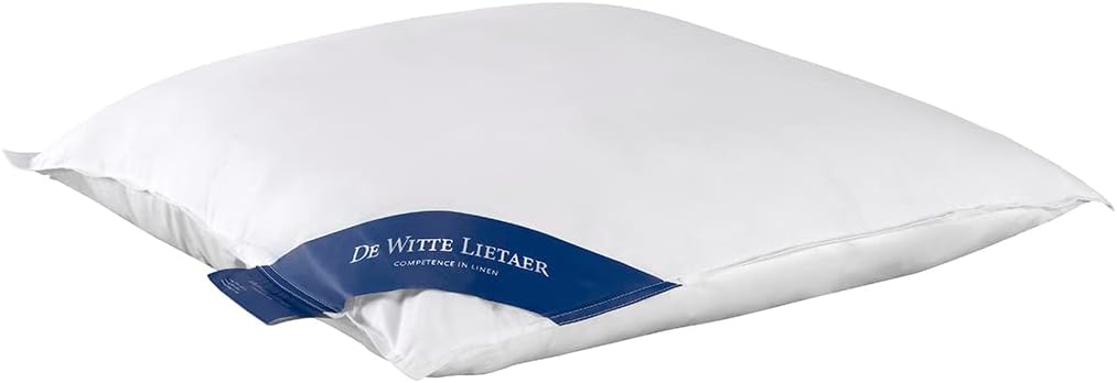 De Witte Lietaer 191666 Ducky Kopfkissen, Natur-Daunen, weiss, 60 x 60 cm