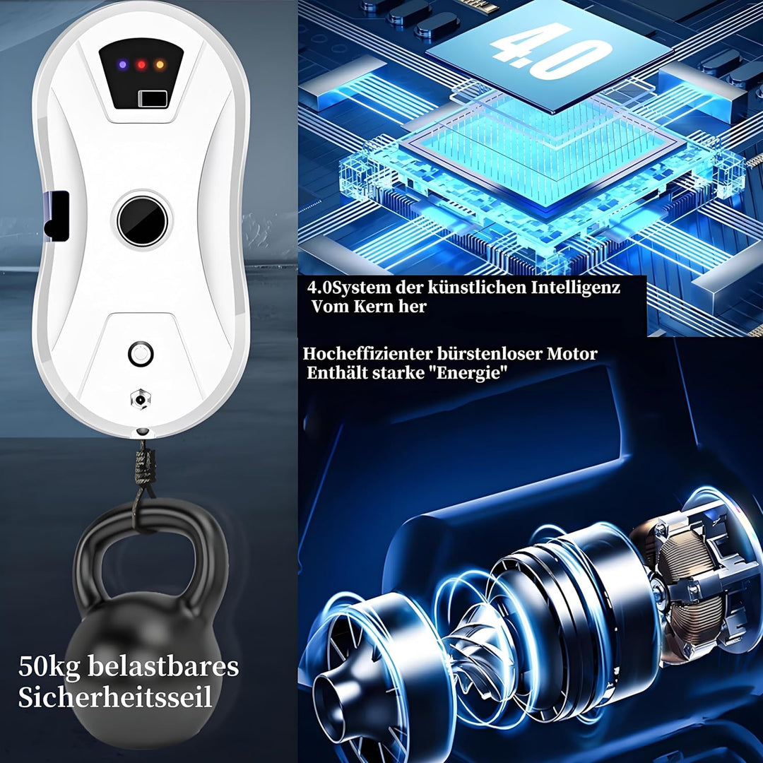 Fensterputzroboter Automatischer Fensterreinigungsroboter Fensterroboter Mit Wasserstrahl, Fensterre