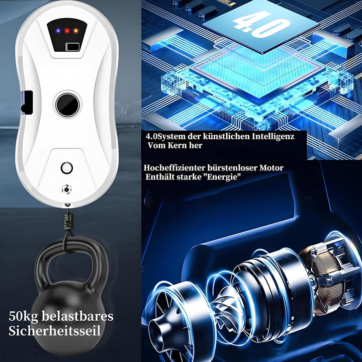 Fensterputzroboter Automatischer Fensterreinigungsroboter Fensterroboter Mit Wasserstrahl, Fensterre