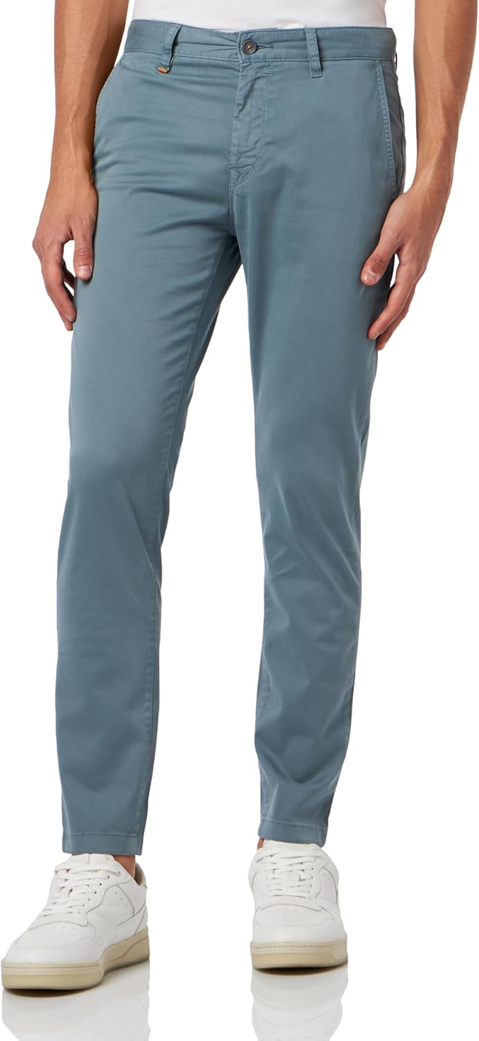 BOSS Herren Schino-Taber-1 D Tapered-Fit Chino aus überfärbtem Baumwoll-Satin mit Elasthan-Anteil 30
