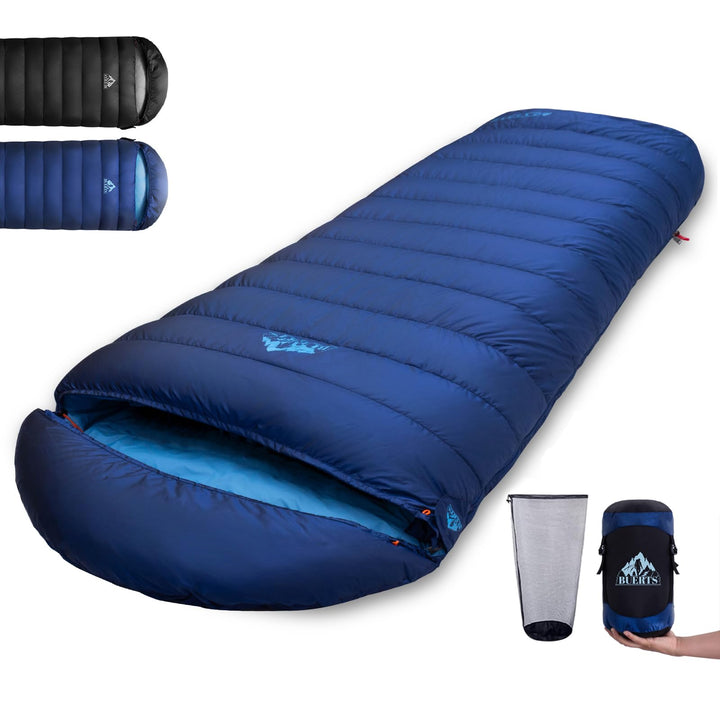 Ultraleichter Daunenschlafsack (680FP) – Kompaktes Packmass – 3 Jahreszeiten Schlafsack für Erwachse