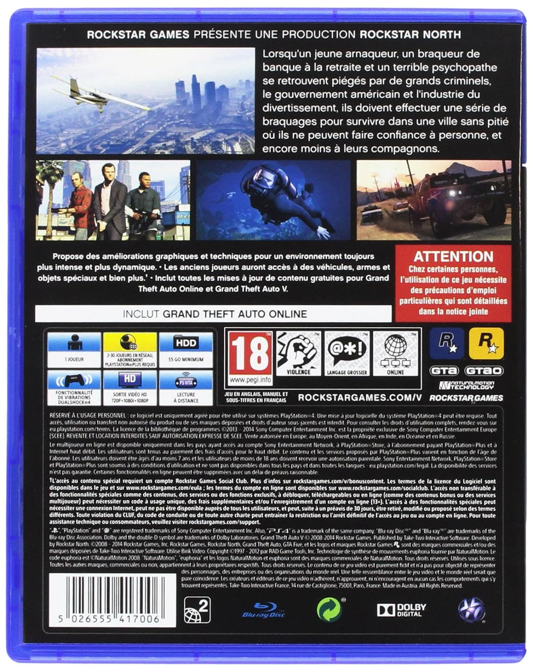 GTA 5 [FR] PEGI Multilingual [PS4]