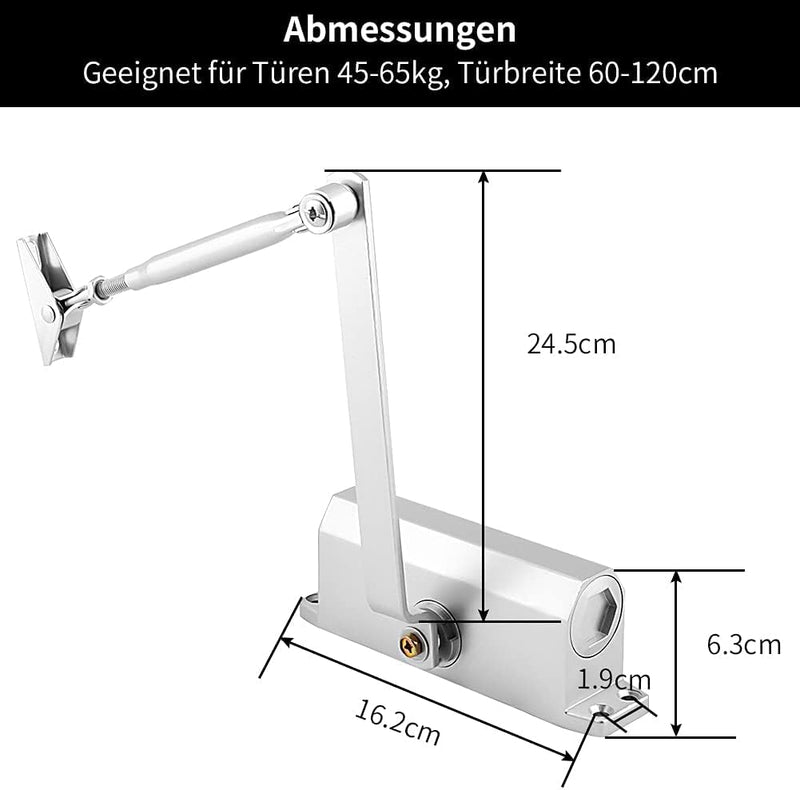 Türschliesser mit Feststellfunktion, Feder Türschliesser Automatischer, Puffer Geschlossen für Gewer