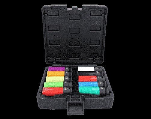 KS Tools 515.0890 1/2' Spezial-Alu-Felgen Kraft-Stecknuss-Satz, 10-tlg