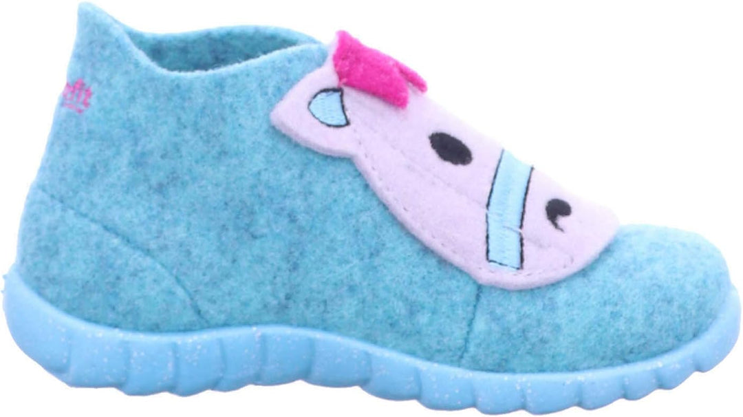 Superfit Baby-Mädchen Happy Hausschuhe 24 EU Turchese 7500, 24 EU Turchese 7500