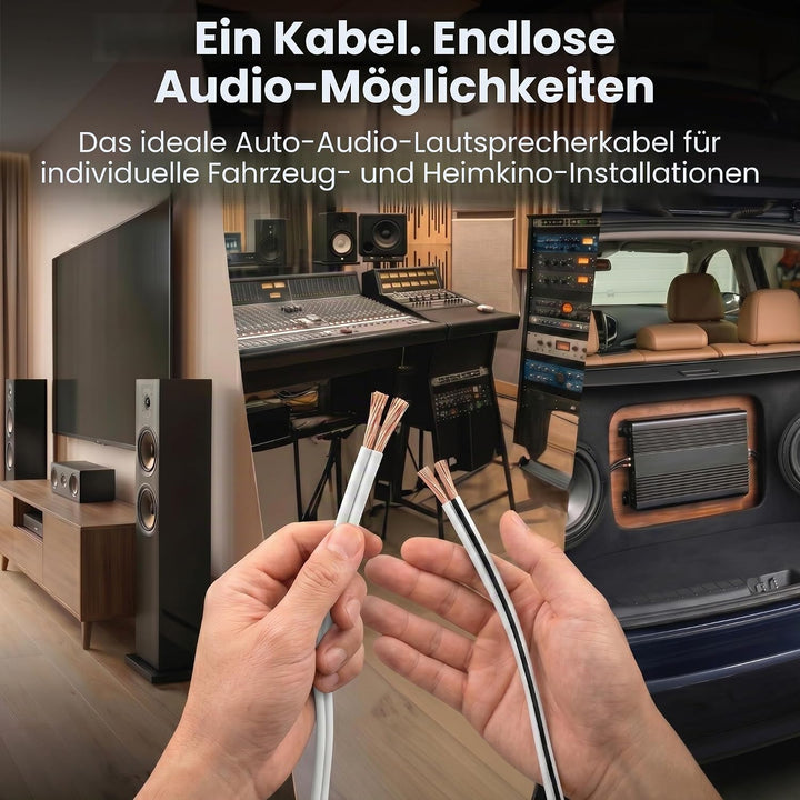 GearIT Pro Series 14 AWG Lautsprecherkabel (15,24 m), ideal für Heimkino-Lautsprecher und Autolautsp