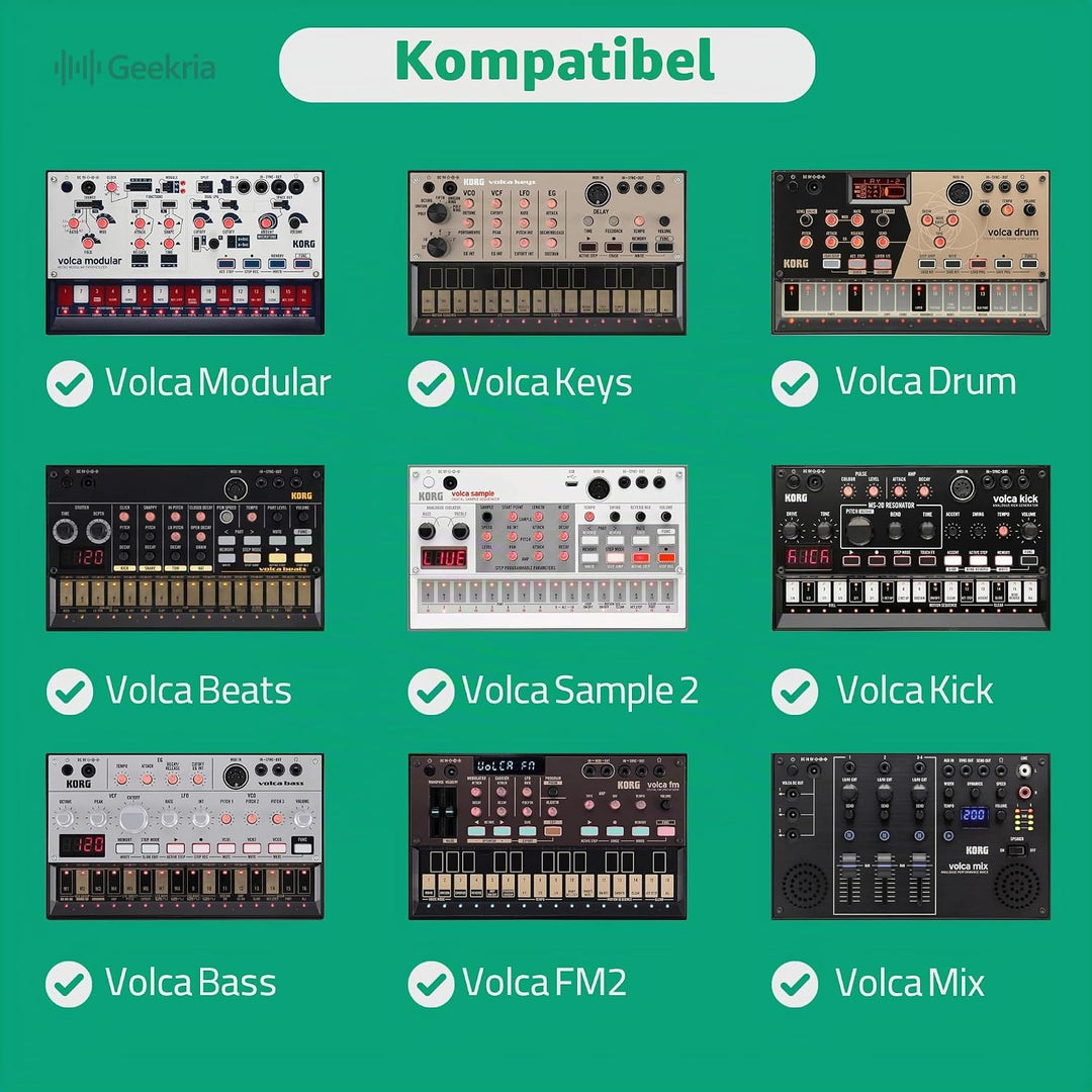 GEEKRIA Tragetasche für Audio-Interfaces, kompatibel mit Korg Volca Drum/Volca Keys/Volca Beats/Volc
