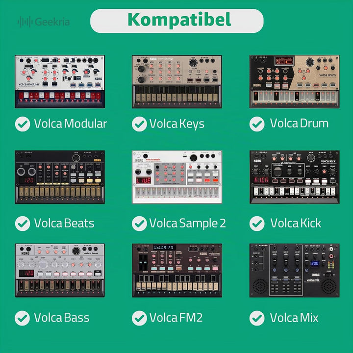 GEEKRIA Tragetasche für Audio-Interfaces, kompatibel mit Korg Volca Drum/Volca Keys/Volca Beats/Volc
